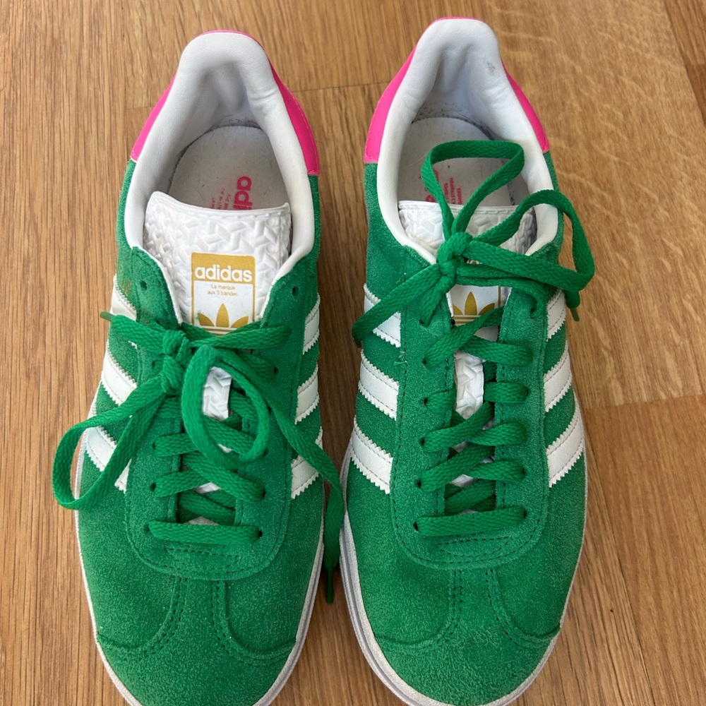 Adidas Gazelle Bold Green Lucid Pink